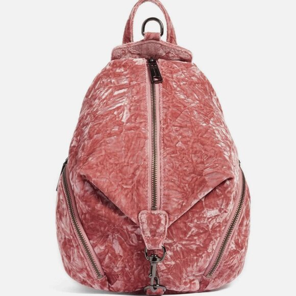 Rebecca Minkoff Julian Crushed Velvet Convertible Backpack - Picture 1 of 7